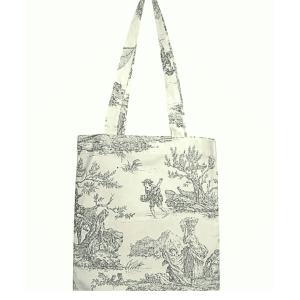 Tote bag en toile de jouy