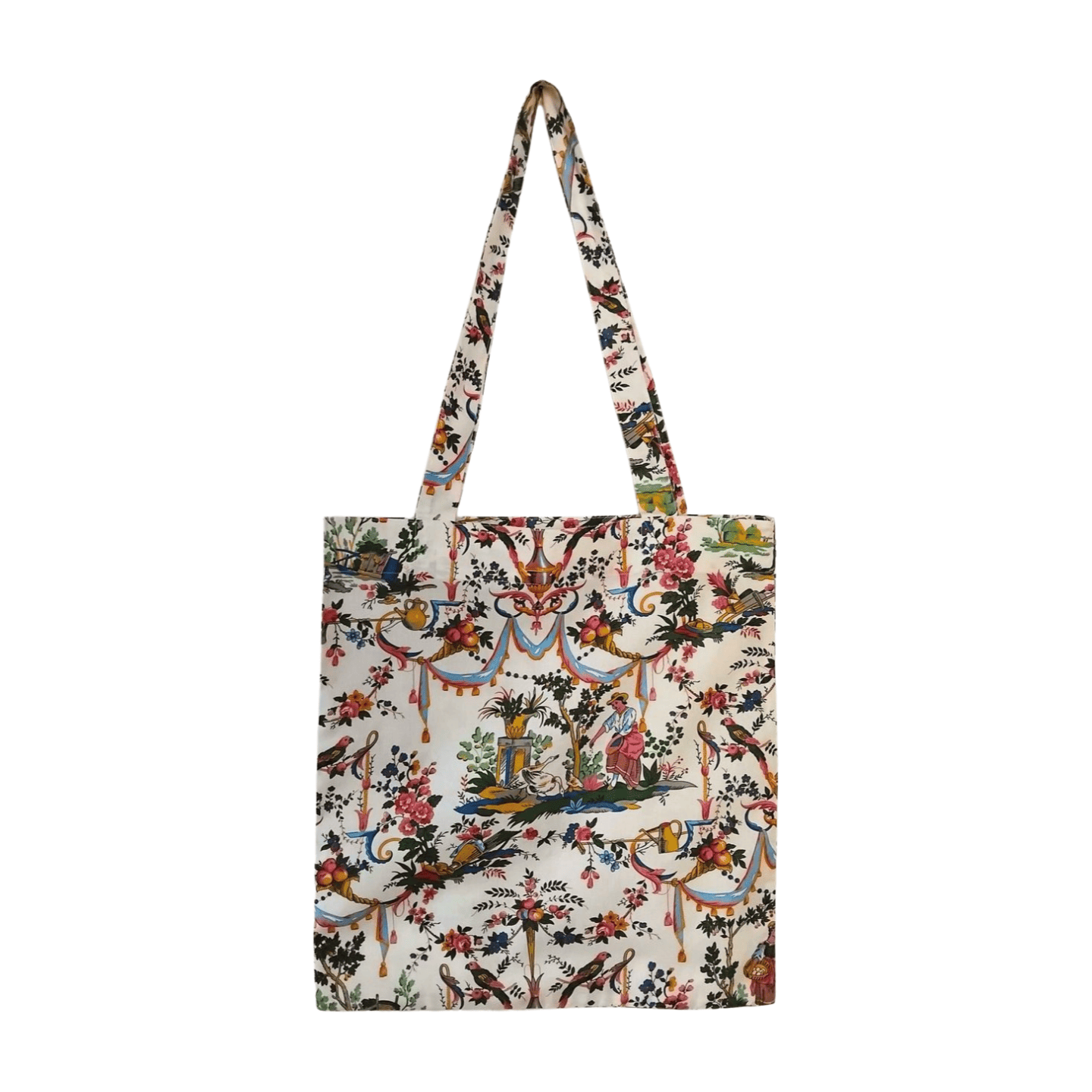 Tote bag en toile de jouy