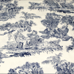 Tissu en toile de jouy