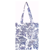 Tote bag marine en toile de jouy Paris dans mon sac